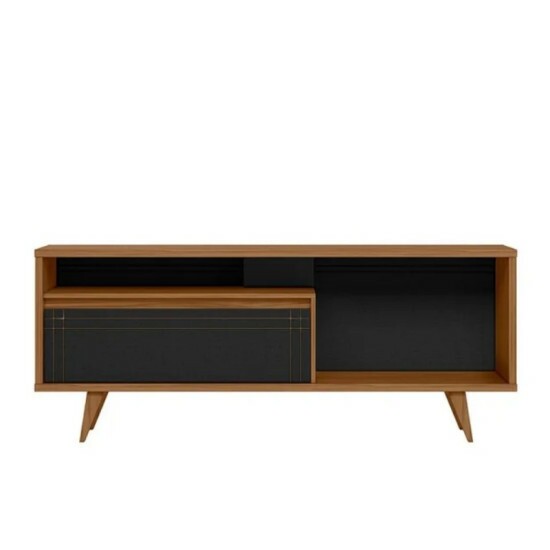 Rack Bancada NT 1315 Larg. 1.63m Freijó/Preto para TV até 60