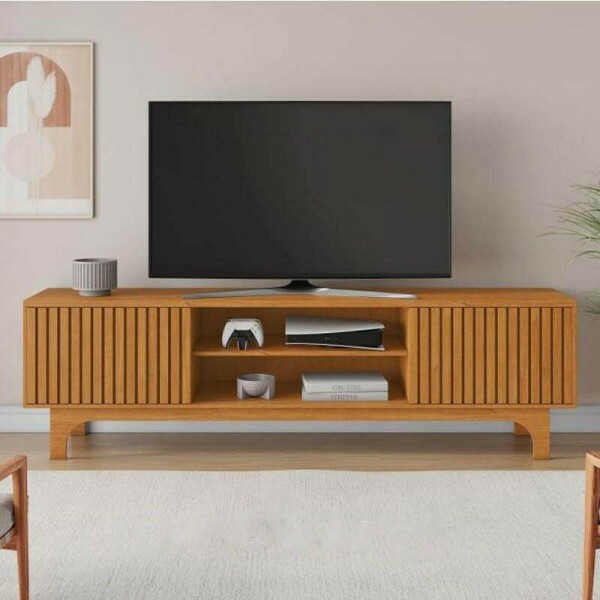 Rack Triunfo Cinamomo Ripado TV at 70 Polegadas Larg. 2.00m - JCM