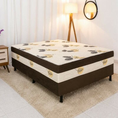 Unibox Casal Ortop�dico Marrom Nosso Sonho - 138x188x60 | Suporta at� 220kg