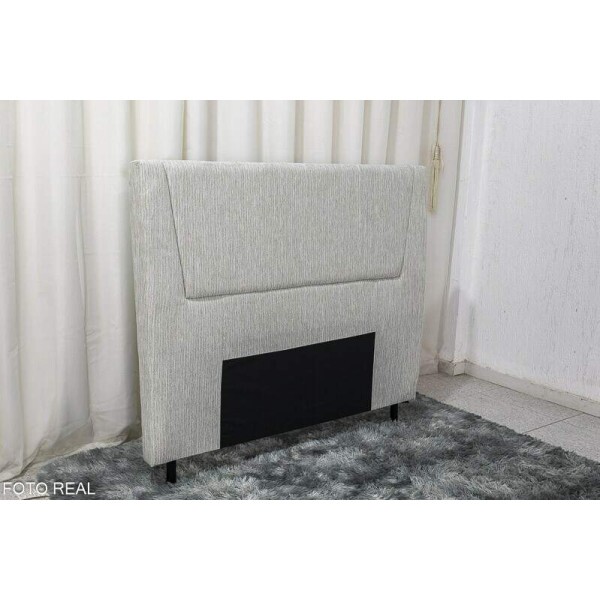 Cabeceira Queen Kyoto Malha Cinza Largura 1.60m