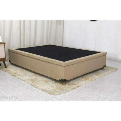 Base Box Ba Casal Prime 138x188x43 Linho Bege SE Movelaria