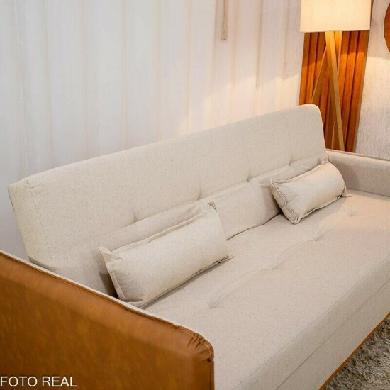 Sof� Cama Ipanema Ba� Linho Bege 2274 Larg. 2.05m