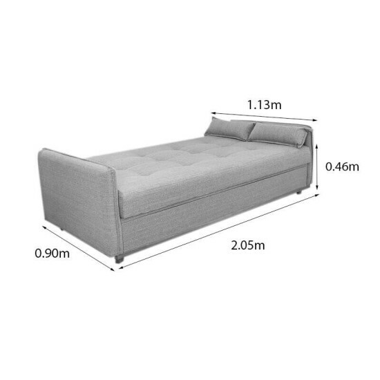 Sof� Cama Ipanema Ba� Linho Bege 2274 Larg. 2.05m