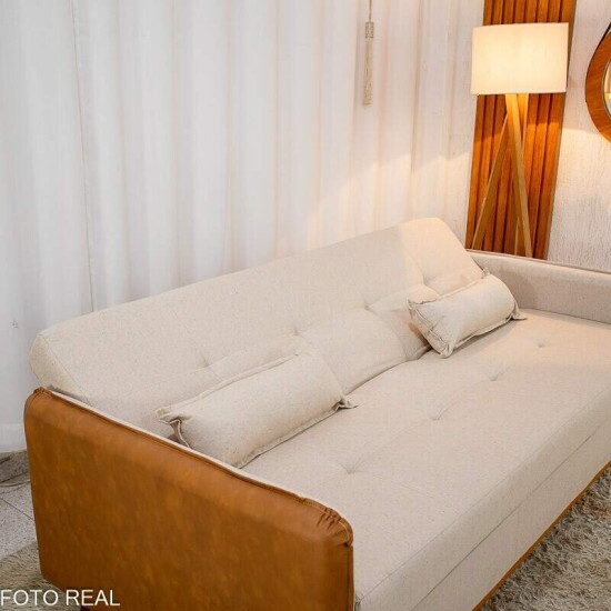 Sof� Cama Ipanema Ba� Linho Bege 2274 Larg. 2.05m