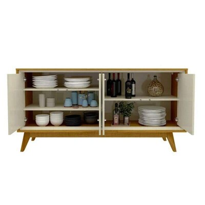 Buffet Requinte Naturale/Off com LED Larg. 1.60m - Gelius