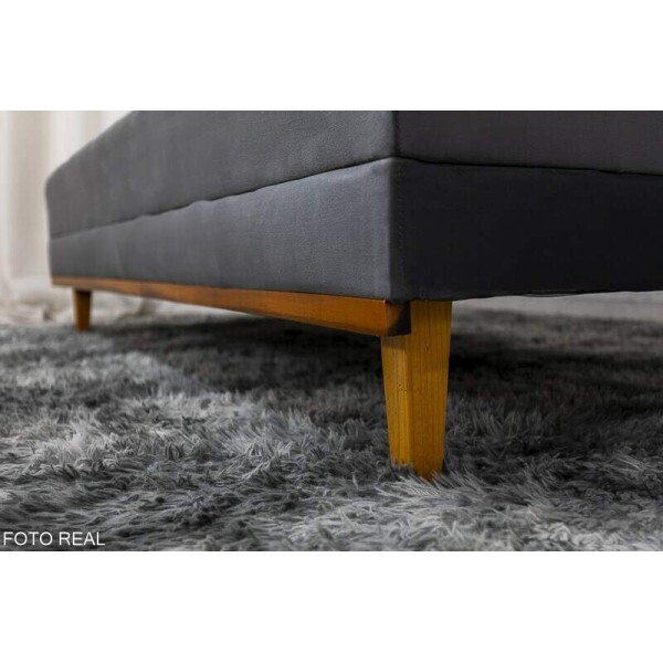 Sof Cama Madrid Veludo Cinza 2303 Larg. 1.80m - Molas Bonnel