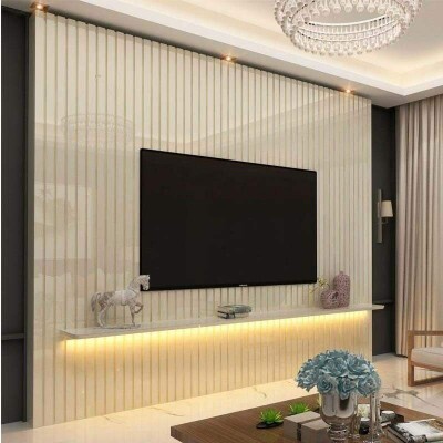 Painel Nobre Larg. 2.30m Off Ripado 100% MDF C/ Led para TV at� 85