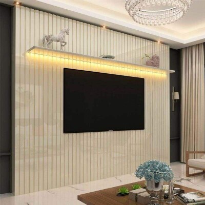 Painel Nobre Larg. 2.30m Off Ripado 100% MDF C/ Led para TV at� 85