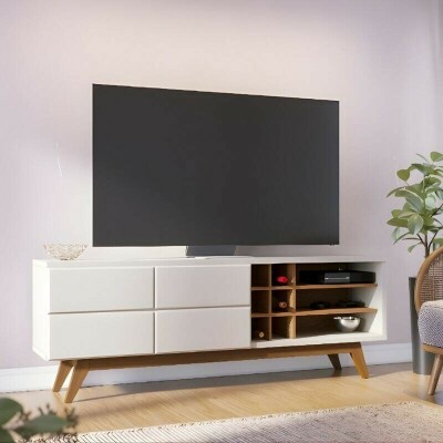 Bancada Noronha Larg. 1.80m Off/Freij� para TV at� 70