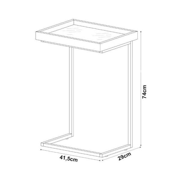 Mesa de Apoio 4774 Luxo Prola c/Espelho Ps Bronze - JB Bechara