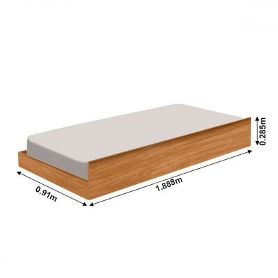 Cama Auxiliar Barcelona Nature 91x188x29 - Tebarrot