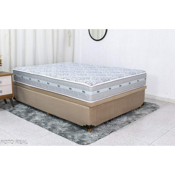 Box Ba Prime Capuccino + Colcho Casal Royal New 138x188x24 Molas Ensacadas Anjos