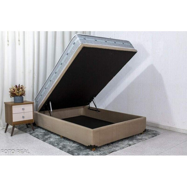 Box Ba Prime Capuccino + Colcho Casal Royal New 138x188x24 Molas Ensacadas Anjos