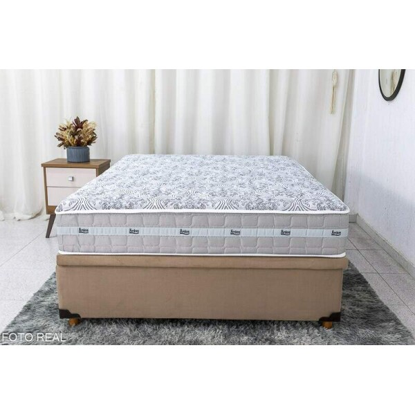 Box Ba Prime Capuccino + Colcho Casal Royal New 138x188x24 Molas Ensacadas Anjos