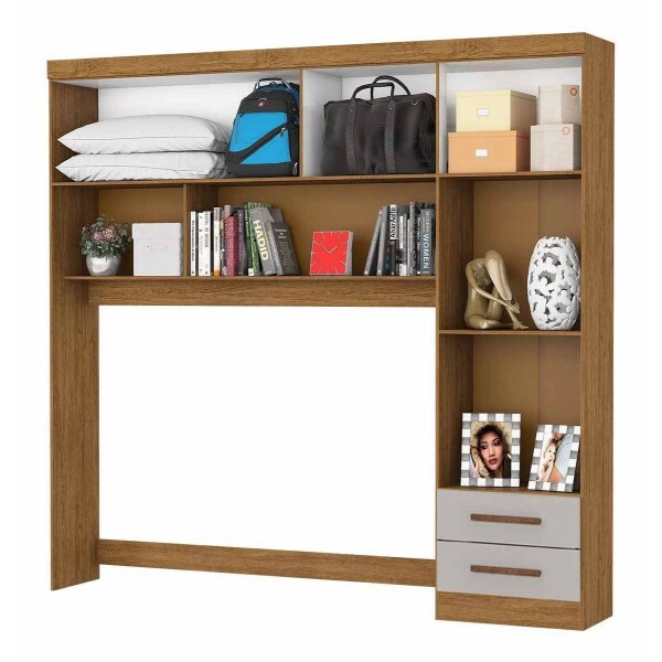 Modulado 4 Portas 2 Gavetas Cinamomo/Off S/Espelho Larg. 2.04m - Carioca