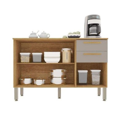 Balc�o para Cozinha New Val�ncia larg. 1.20m Cinamomo/Off White - Sall�to
