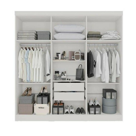 Roupeiro Recife Branco 6 Portas Larg. 1.80m - Sall�to