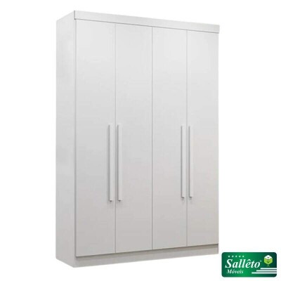 Roupeiro Solteiro Recife 4 Portas 2 Gavetas Larg. 1.21m Branco Sall�to