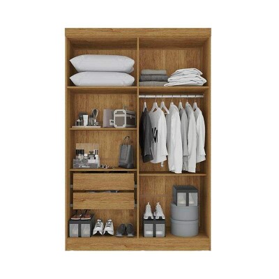 Roupeiro Solteiro Recife Cinamomo/Off 4 Portas 2 Gavetas Larg. 1.21m - Sall�to
