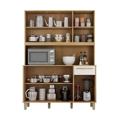 Arm�rio Cozinha Rubi Branco 5 Portas 1 Gaveta Larg. 1.20 m - Valdemoveis