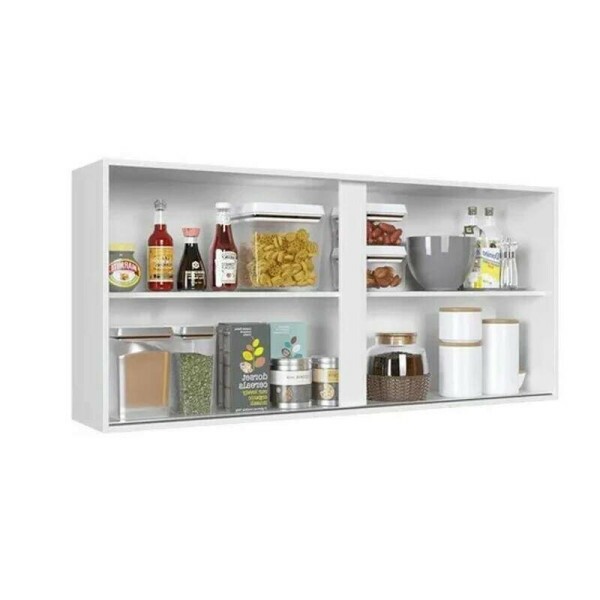 Areo Porta Correr Reflecta Valncia + Balco Cozinha Prola Larg. 1.20m Branco Sallto