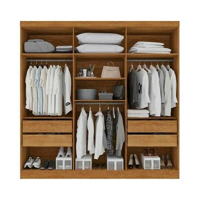 Guarda-roupa Casal Coliseu Cinamomo/Off 6 Portas 4 Gavetas Larg. 2.20m - Sall�to