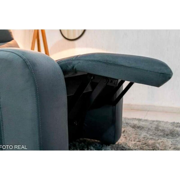 Poltrona Reclinvel Punto Veludo Cinza 425