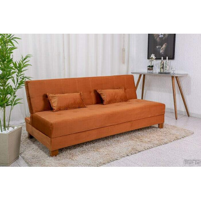 Sof Cama Arpoador Veludo Terracota 12116 Larg. 1.85m