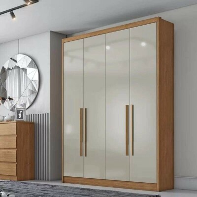 Modulado Rizon New Cumaru/Fendi Fosco Larg. 1.59m 4 Portas 3 Gavetas - Novo Horizonte