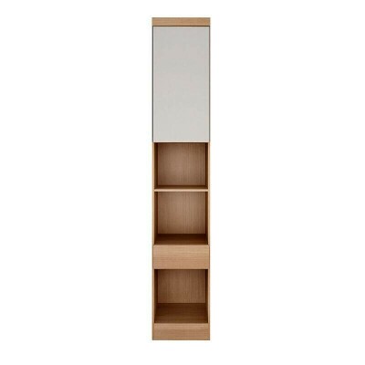 Modulado Criado Rizon Cumaru/Fendi Fosco 1 porta 1 Gaveta 100% MDF Larg. 0.43m - Novo Horizonte