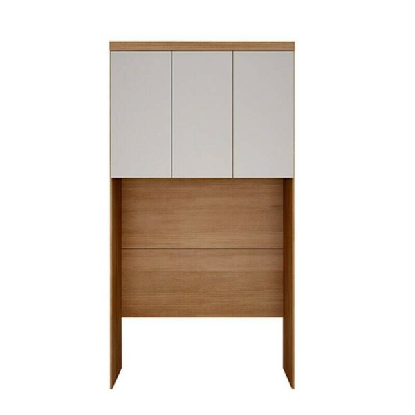 Modulado Cumaru/Fendi Fosco 1 Roupeiro Moderni 4 Pts + 2 Criado Rizon + 1 Canto Oblquo Rizon + 1 Areo 3 portas Rizon - Novo Horizonte