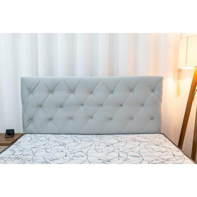 Cabeceira Casal Rio Veludinho Prata Larg. 1.40m