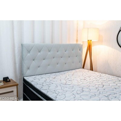 Cabeceira Casal Rio Veludinho Prata Larg. 1.40m