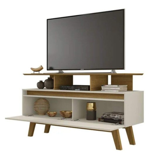 Rack Bancada 1,20m Rubi Cinamomo/Off para TV at� 50\\\" - Bechara