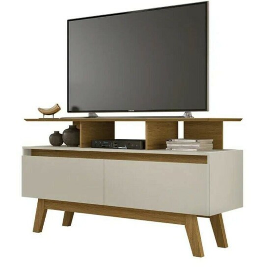 Rack Bancada 1,20m Rubi Cinamomo/Off para TV at� 50\\\" - Bechara
