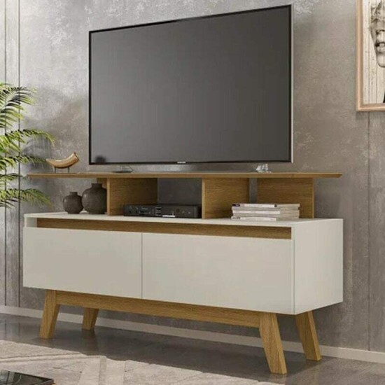 Rack Bancada 1,20m Rubi Cinamomo/Off para TV at� 50\\\" - Bechara