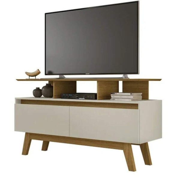 Rack Bancada Rubi Cinamomo/Off TV at 50 Polegadas Larg. 1.20m - Bechara