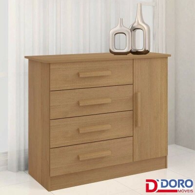 C�moda Firenze Cinamomo 4 Gavetas e Sapateira Larg. 1.10m - D Doro