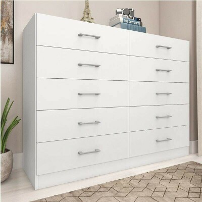 Cmoda 10 Gavetas Caribe Branco CO802 Fellicci