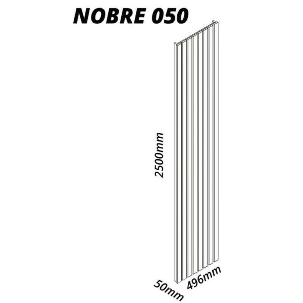 Painel Nobre Ripado 100% MDF Larg. 0.50m Naturale Gelius