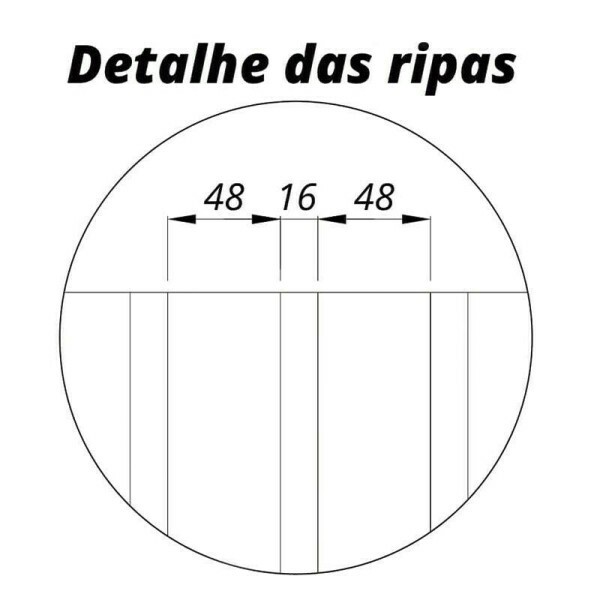 Painel Nobre Ripado 100% MDF Larg. 0.50m Naturale Gelius