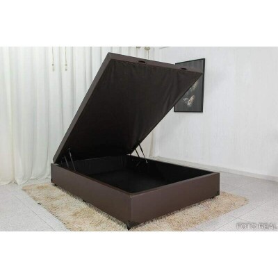 Box Ba Casal Eli Korino Marrom Blindado + Colcho Casal Classic Marrom Molas Superlastic 138x188x64 Anjos