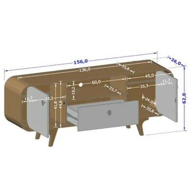 Rack Noronha Larg. 1.56m Nature/Off para TV at� 55