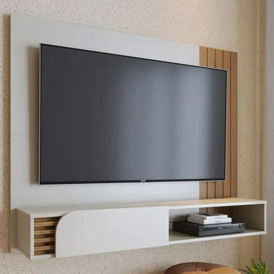 Home Suspenso Jurerê Larg. 1.60m Off/Freijó Para TV até 60