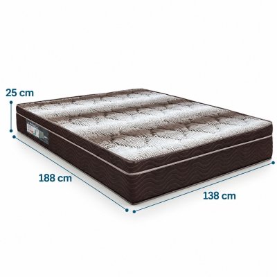 Colch�o Casal Ortop�dico Light Ortobom 138x188x25 cm | Suporta at� 260kg