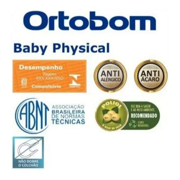 Colcho Infantil Baby Physical 70x130x10 - Ortobom