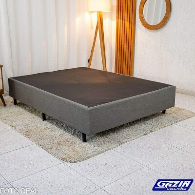 Box Casal Universal Linho Grafite 138x188x40 - Gazin