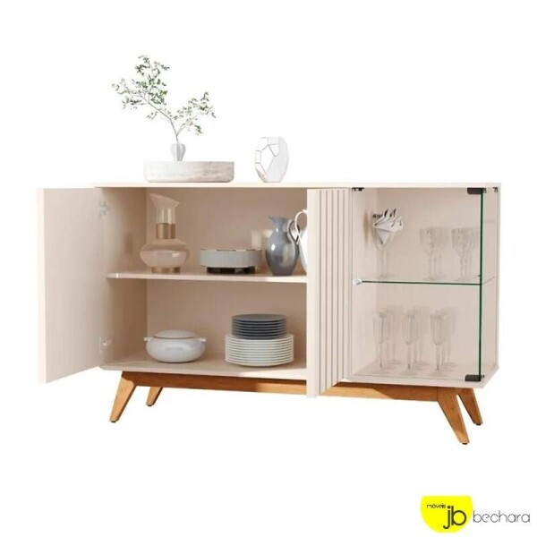 Buffet Aai Luxo Ripado com 3 Portas larg. 1.36m Off JB Bechara