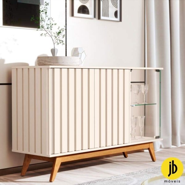 Buffet Aai Luxo Ripado com 3 Portas larg. 1.36m Off JB Bechara