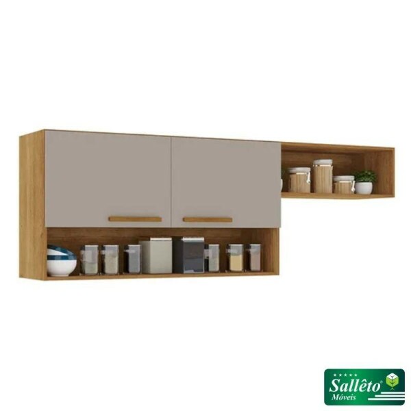 Cozinha Completa Madri Balco + Paneleiro + Areo Cinamomo/Off - Sallto
